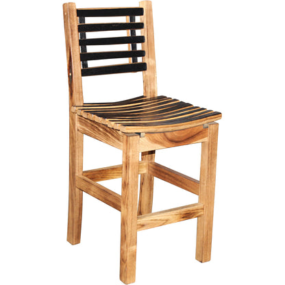 QW Amish Whiskey Barrel Bar Chair - 186V-106-24"