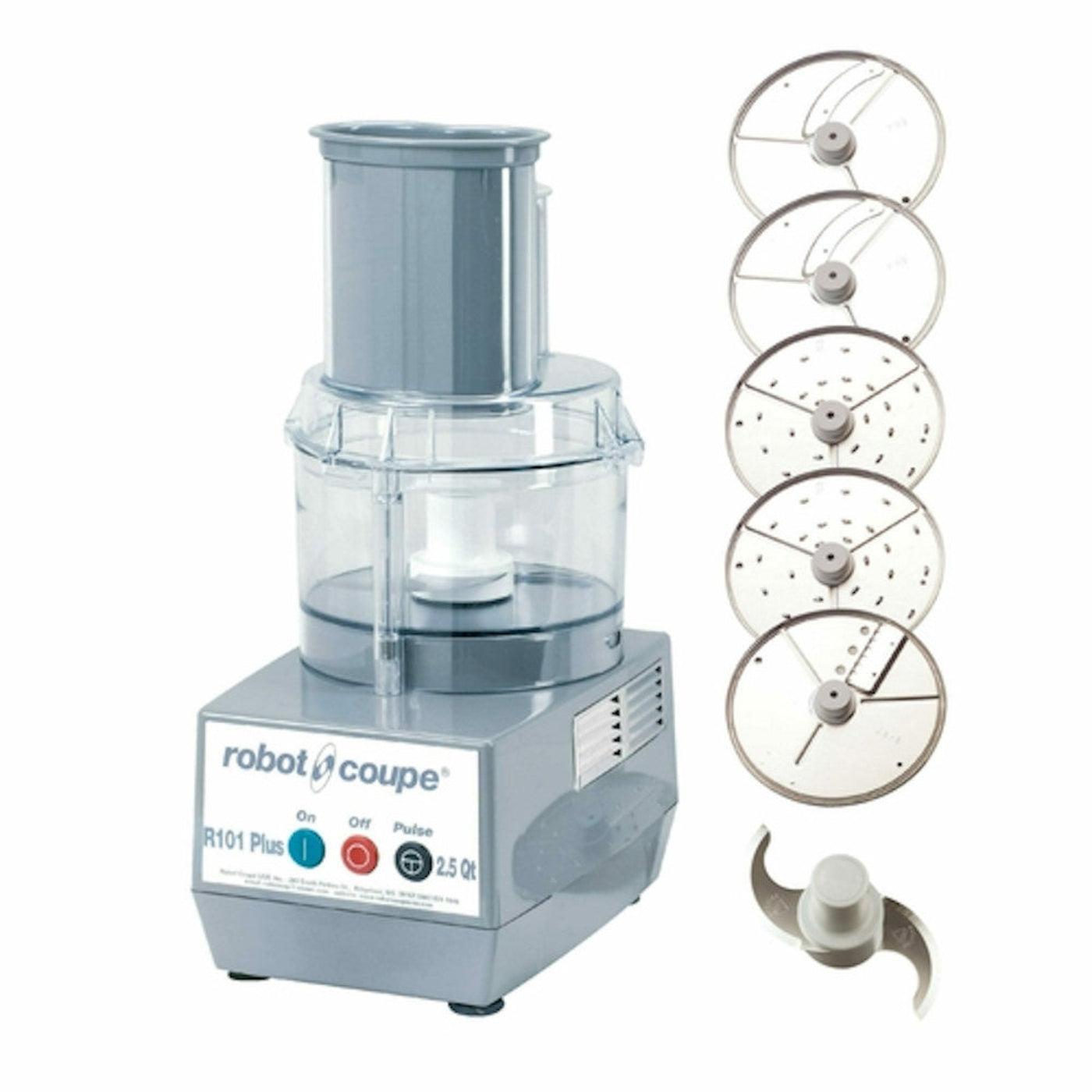 Robot Coupe R101PPLUS Combination Cutter & Vegetable Slicer with Clear Bowl - RCR101PLUS