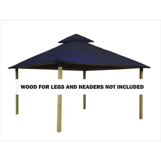 GREE Riverstone Industries ACACIA AGK14-SD 14 sq. ft. Gazebo Roof Framing And Mounting Kit with Sundura Canopy - AGK14-SD RED