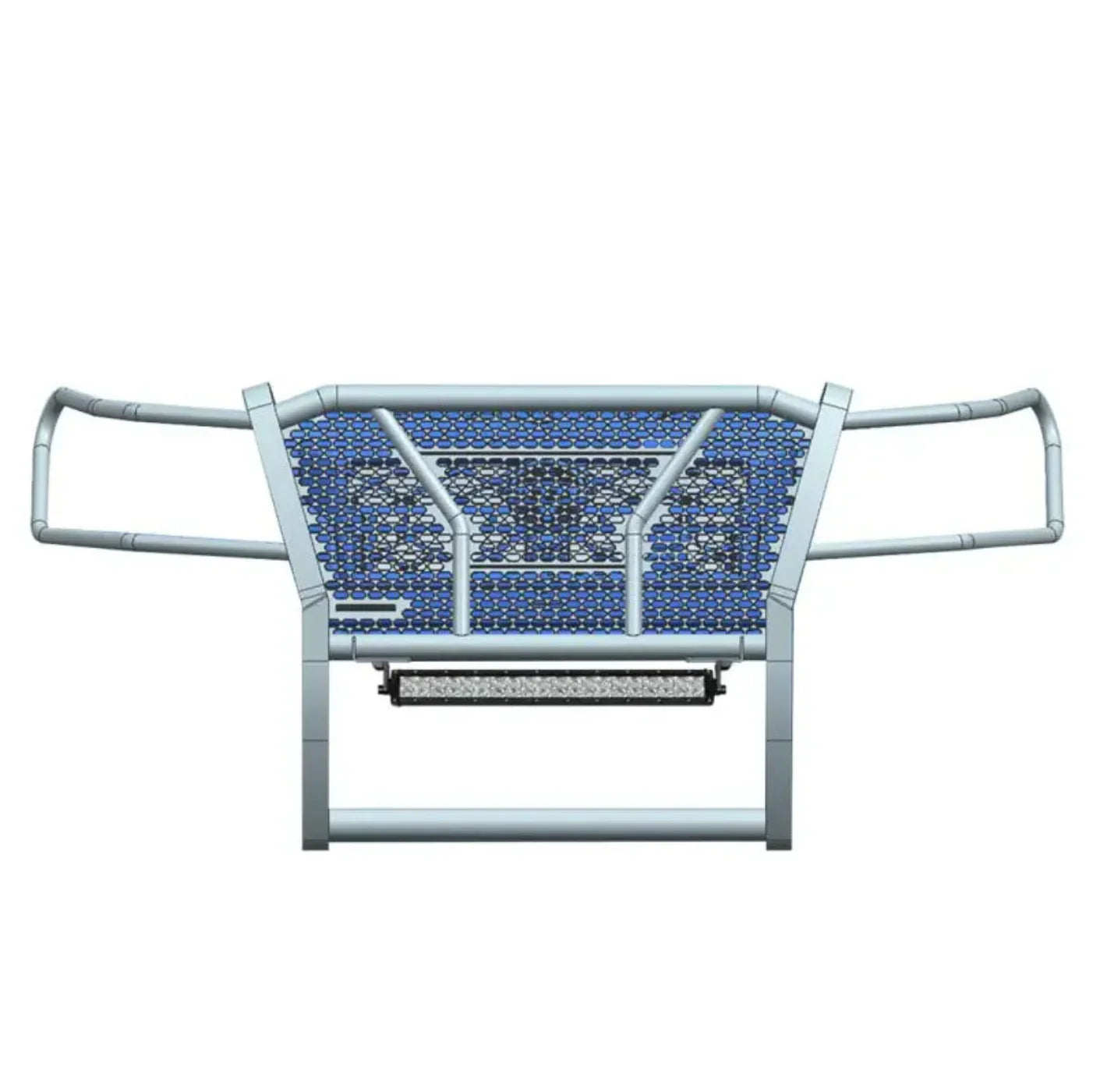 RU-NIFR22-B-K1 Black Horse Rugged Heavy Duty Grille Guard Kit - BLKUNIFR22BK1