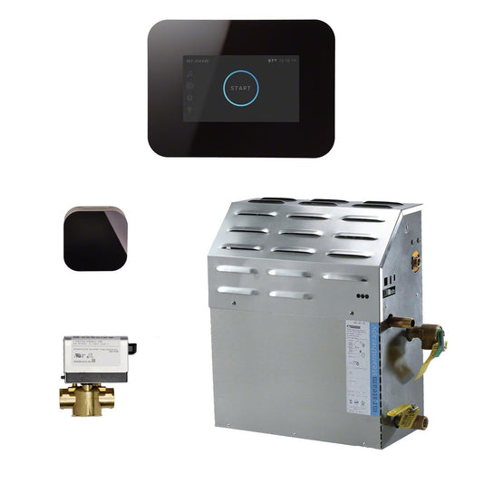 Mr. Steam 12kW Steam Bath Generator with iSteam3 AutoFlush Package in Black - S2C1AI3BK