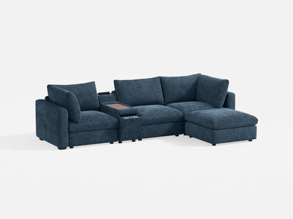 LINSY HOME RUBIK V 3 Seats with Ottoman & Console - S500-01X-3120-1F1