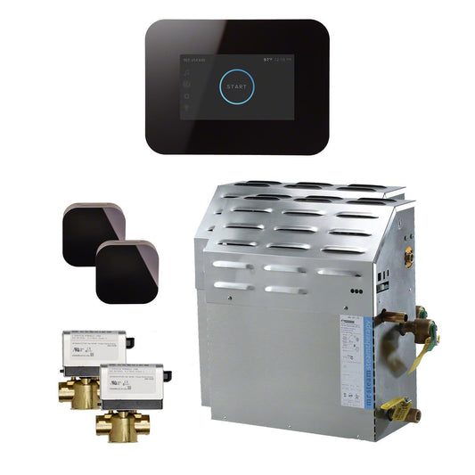 Mr. Steam 20kW Steam Bath Generator with iSteam3 AutoFlush 2 Package in Black - S4C1AI3BK