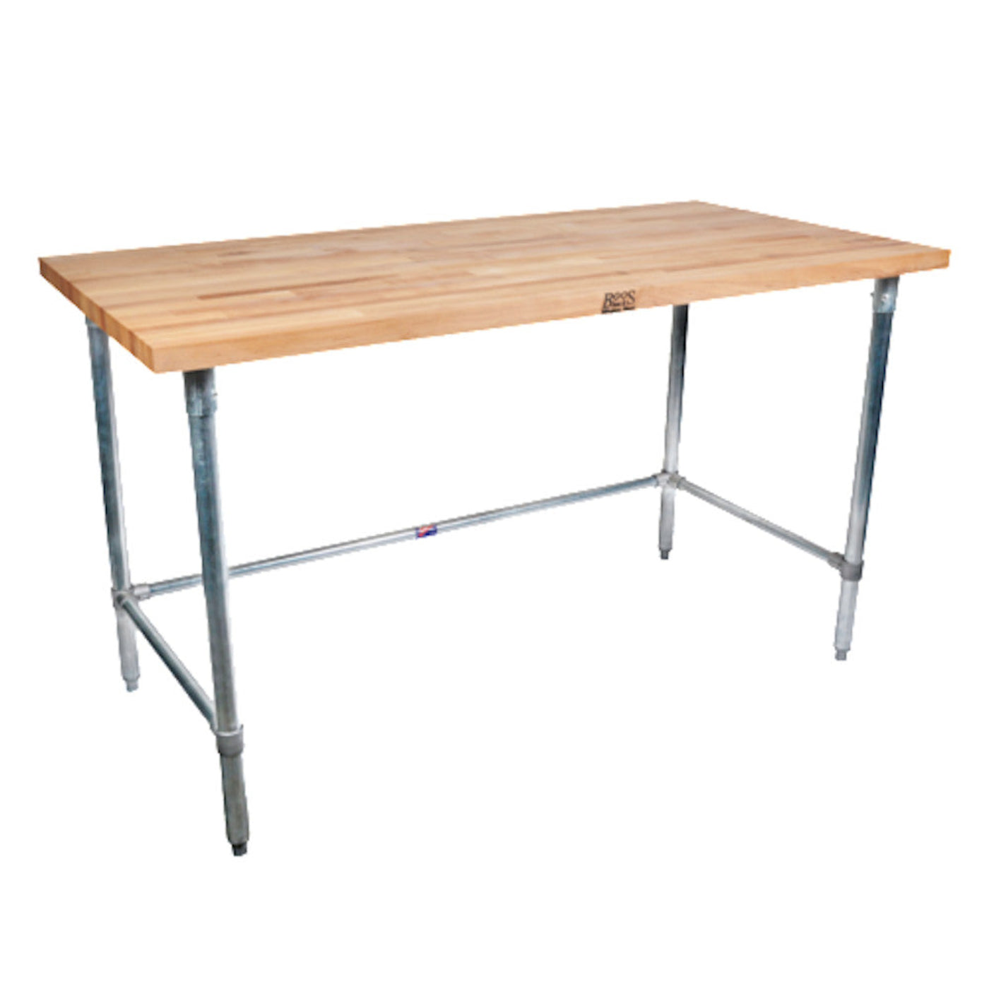 John Boos SNB11 Wood Top 96" Work Table - JBSNB11