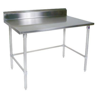 John Boos ST6R5-2484GBK 84" W x 24" D Work Table, 5" Backsplash - JBST6R52484GBK