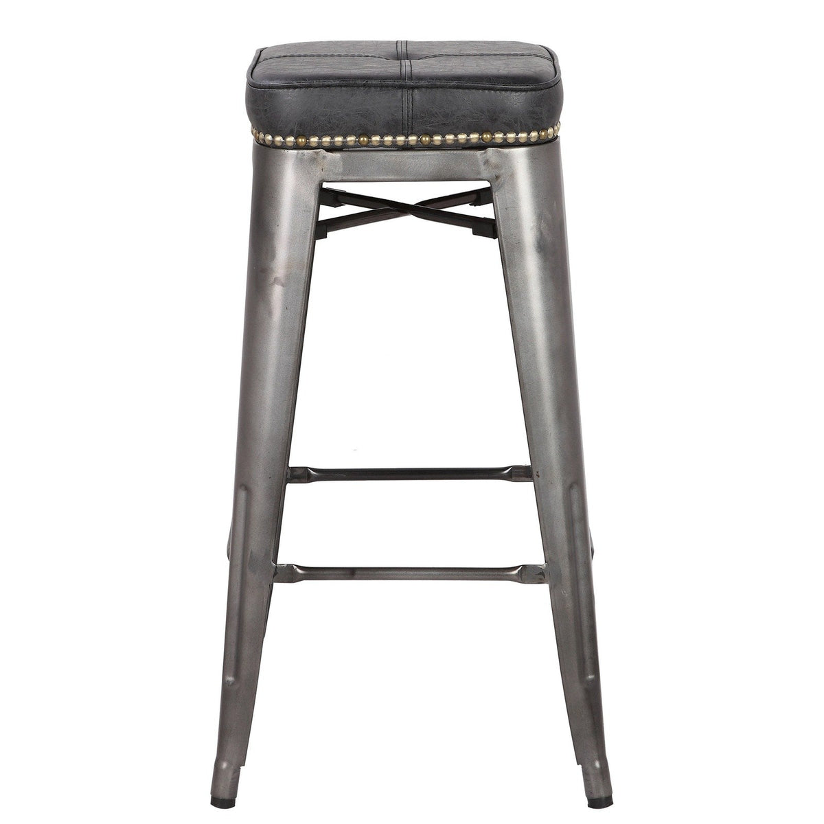 New Pacific Direct Metropolis PU Metal Counter Stool, (Set of 4)  - 9300028-240