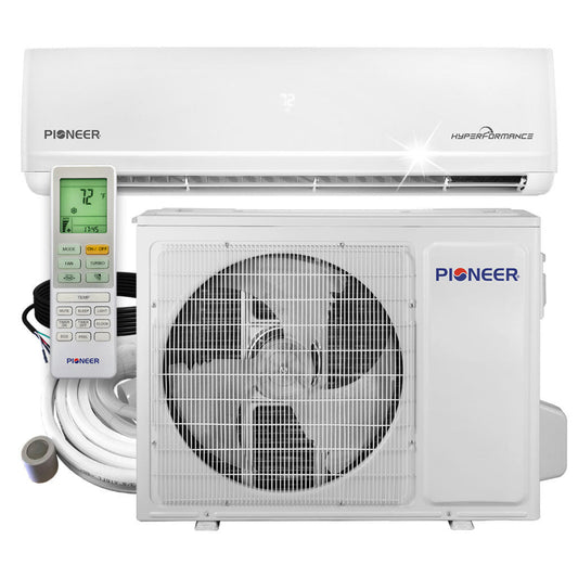 Pioneer Hyperformance 18,000 BTU 20.5 SEER2 Ductless Mini Split Inverter++ Wi-Fi Enabled Air Conditioner Hyper Heat Pump Full Set 230V - WYF018GHFI25RH-10