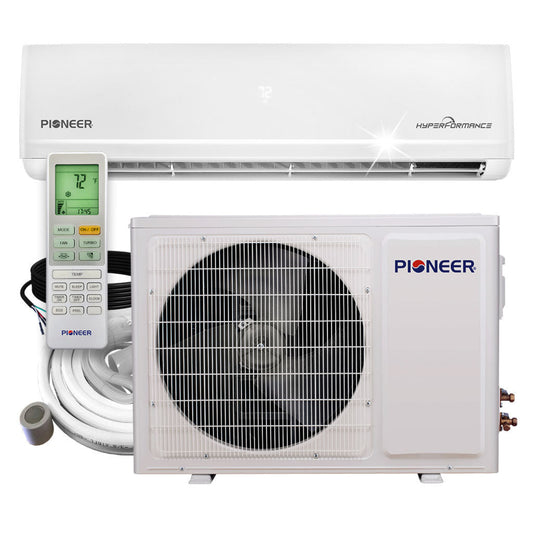 Pioneer Hyperformance 18,000 BTU 20.5 SEER2 Ductless Mini Split Inverter++ Wi-Fi Enabled Air Conditioner Hyper Heat Pump Full Set 230V - WYF018GHFI25RH-10