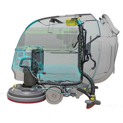 Tennant T300e 20" Walk Behind Automatic Floor Scrubber w/ Pad Driver (Pad Assist & Traction Drive Options)  - TEN-T300E-1001D- 11 Gallons
