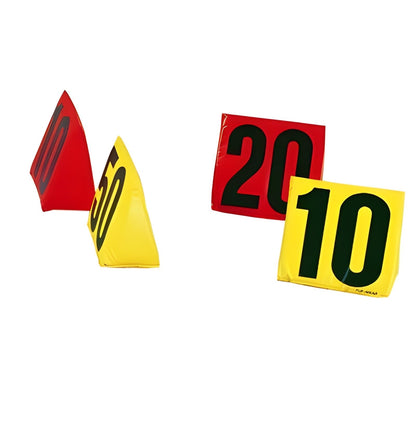 Trigon Sports Solid Foam Weighted Triangle Sideline Markers - 11pc Set FBST11