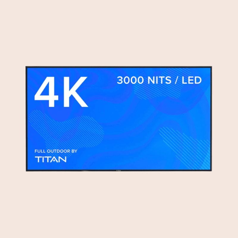 Titan Outdoor TV Smart TV 4K UHD - Full Sun Rated, Commercial Grade