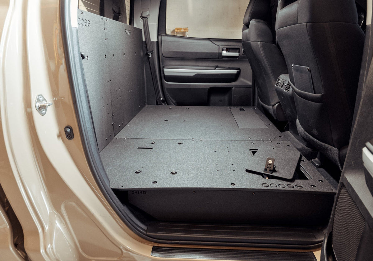 GOOSE GEAR Toyota Tundra 2014-2021 2.5 Gen. CrewMax - Second Row Seat Delete Plate System - 3414-GGR-SH
