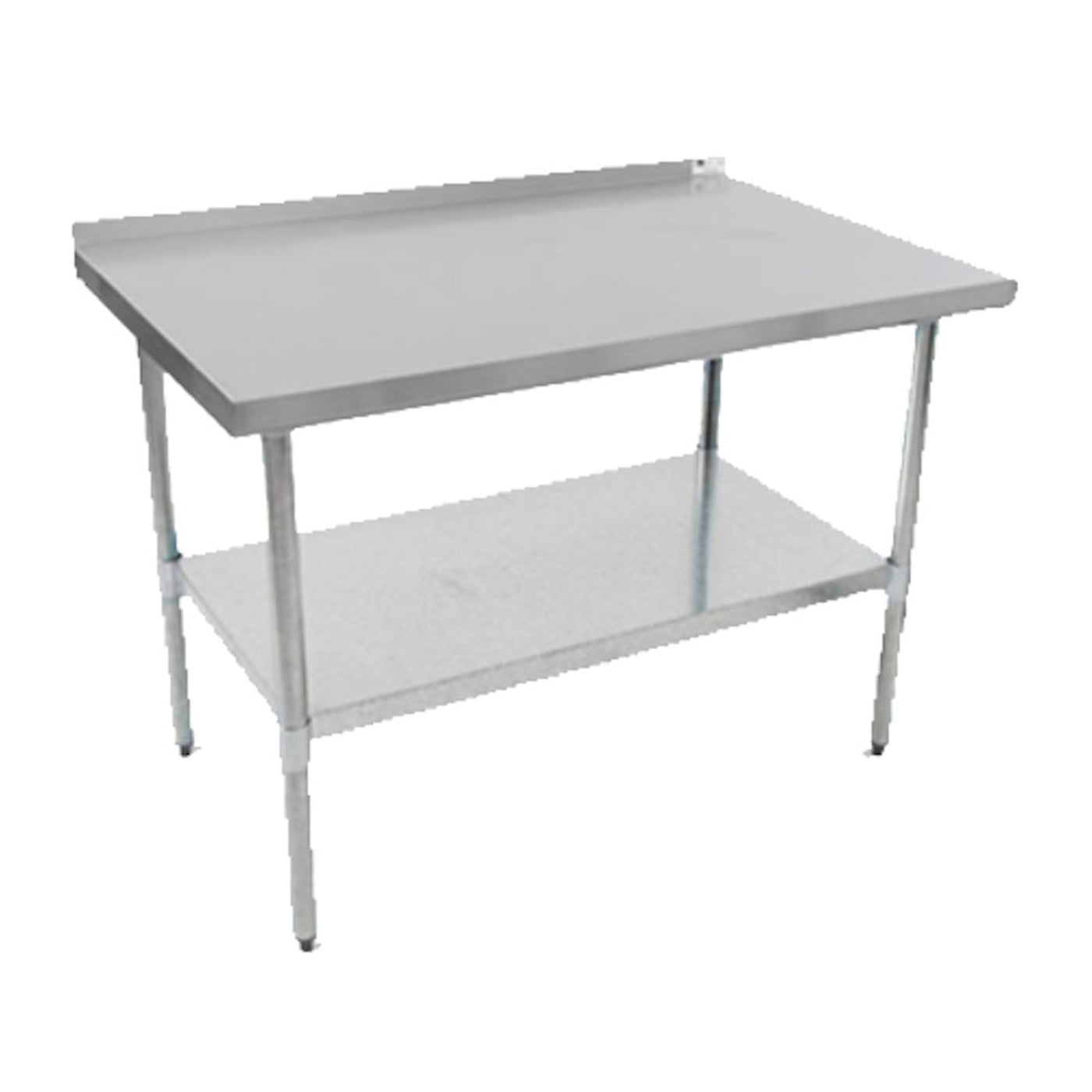 John Boos UFBLS3024 30" x 24" Stainless Steel Budget Work Table with Backsplash - JBUFBLS3024