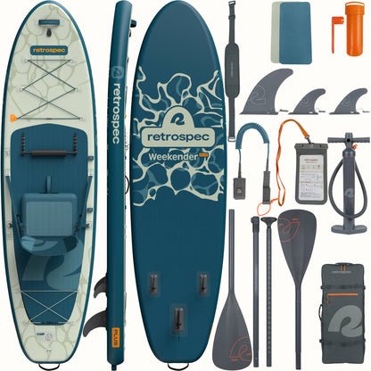 Retrospec Weekender Plus Inflatable Stand Up Paddle Board Kayak Hybrid 10'6" - 6621