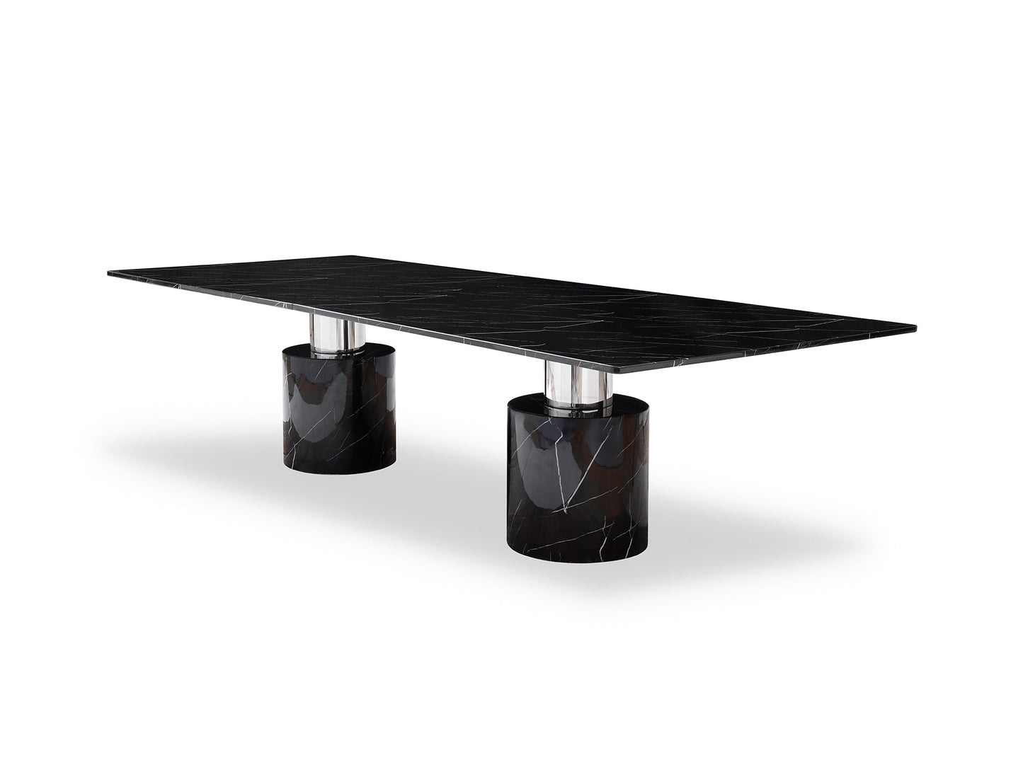 Whiteline Modern Living Geneva Extra Large Dining Table Cylinder -DT1640XL-GLD