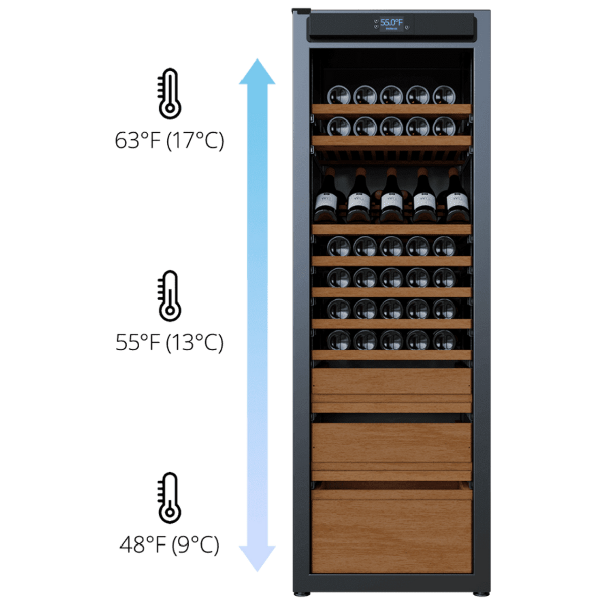 Wine Guardian Luxury Ultimate Storage Single Zone Wine Coolers - 99H0411-05