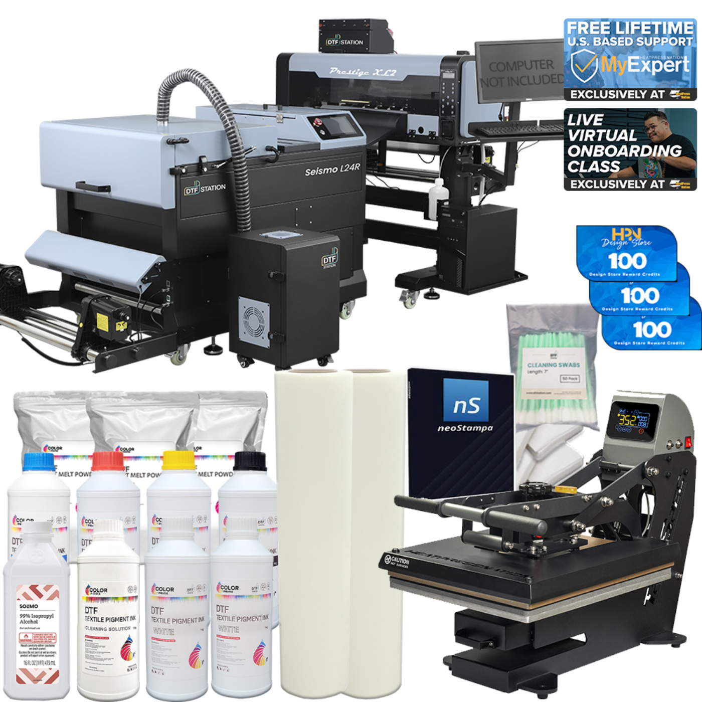 DTF Station Prestige R1 13" DTF Printer Phoenix Bundle - BNDL-DTFS-PRR1-PX16X20-V-QG
