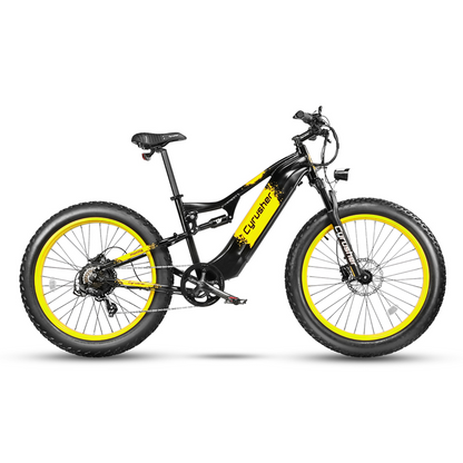 Cyrusher Montta All-Terrain Full Suspension Ebike | 750W 17Ah - US-MNTA-WH