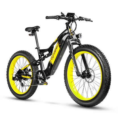 Cyrusher Montta All-Terrain Full Suspension Ebike | 750W 17Ah - US-MNTA-WH