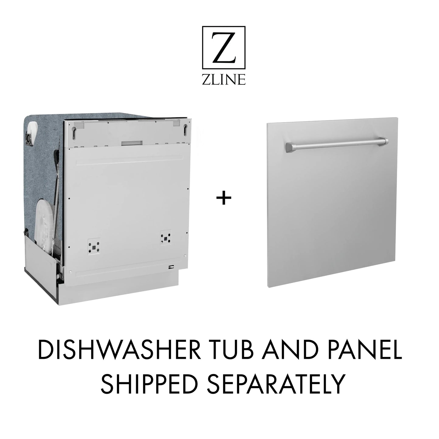 ZLINE Autograph Edition 4-Piece Appliance Package - 36-Inch Dual Fuel Range, Refrigerator, Wall Mounted Range Hood, and 24-Inch Tall Tub Dishwasher in Stainless Steel with Champagne Bronze Trim (4KAPR-RARHDWM36-CB)