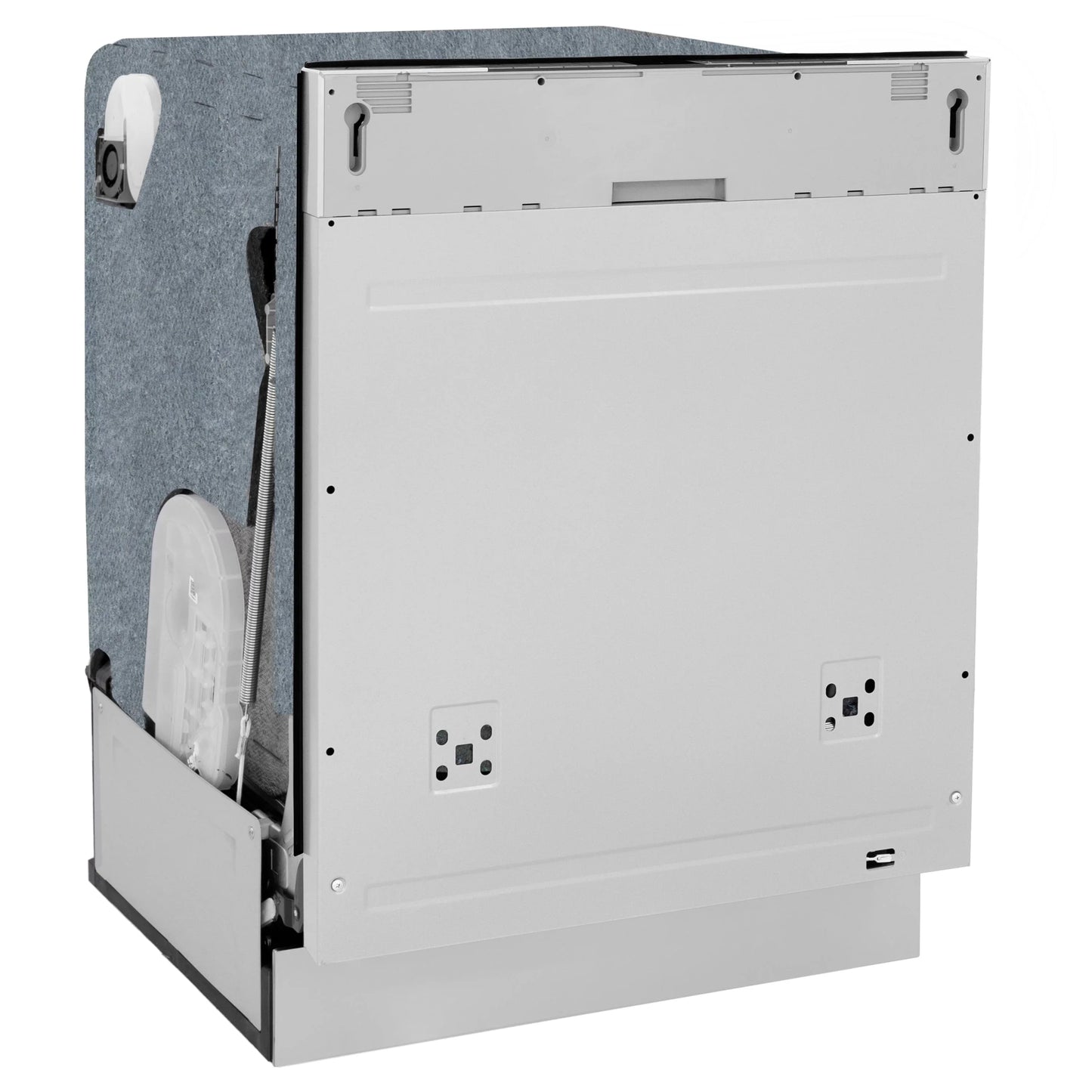 ZLINE 24-Inch Monument Series 3rd Rack Top Touch Control Dishwasher in Custom Panel Ready with Stainless Steel Tub, 45dBa (DWMT-24)