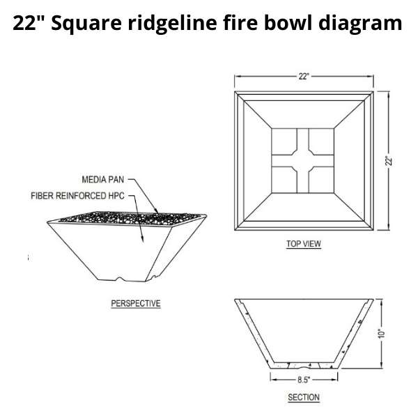 Slick Rock Square RidgeLine Fire Bowl