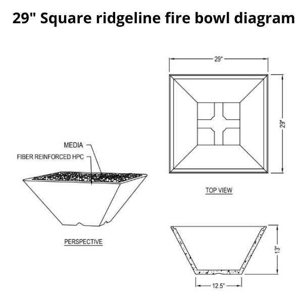 Slick Rock Square RidgeLine Fire Bowl