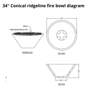 Slick Rock Conical RidgeLine Fire Bowl