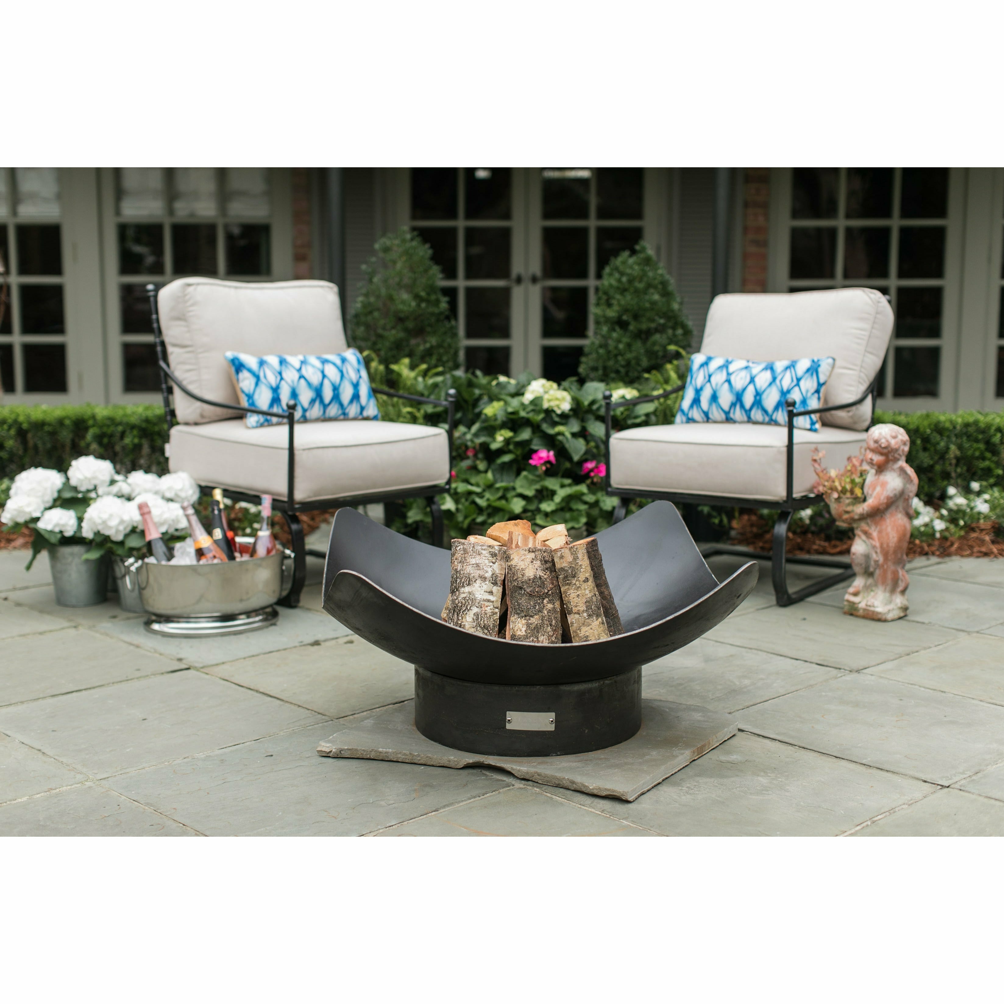 Seasons Fire Pits Quadrilateral Steel Fire Pit