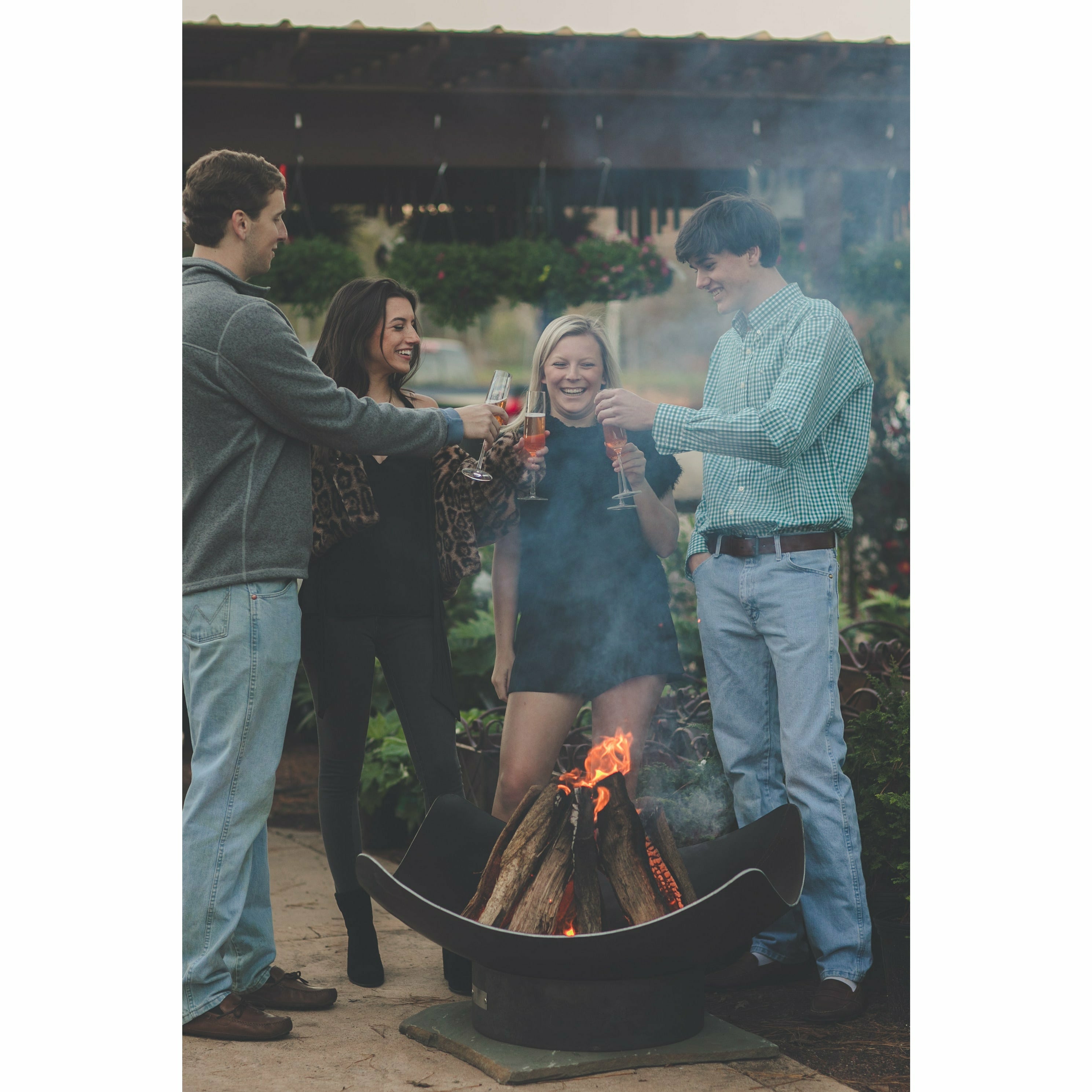 Seasons Fire Pits Quadrilateral Steel Fire Pit