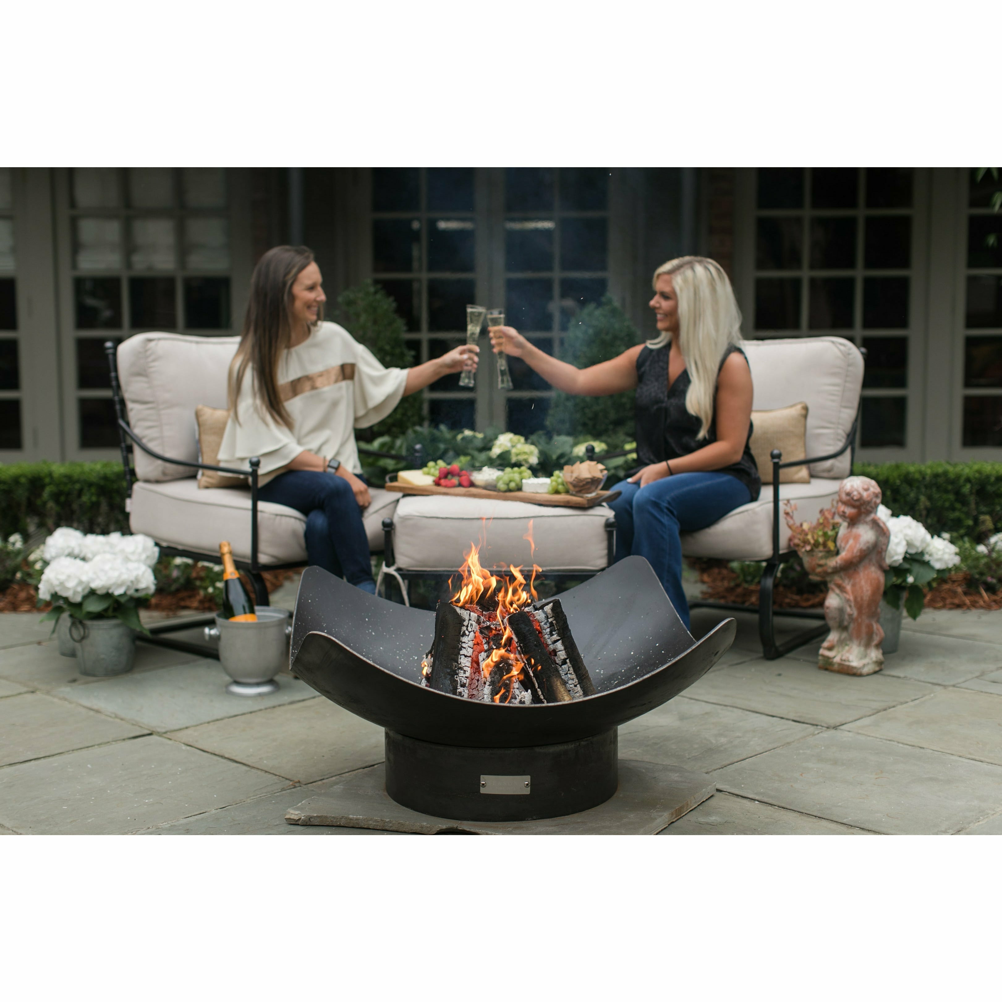 Seasons Fire Pits Quadrilateral Steel Fire Pit