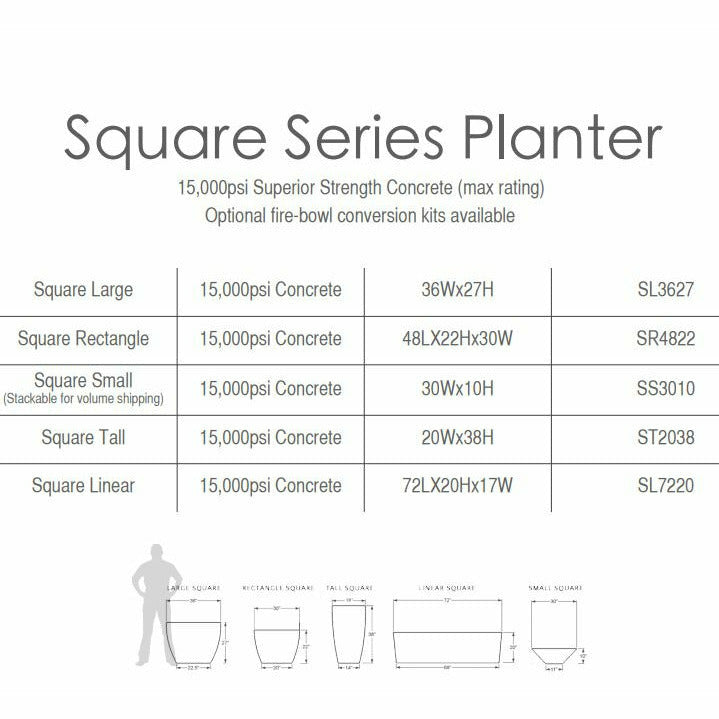 Slick Rock Square Planter