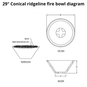 Slick Rock Conical RidgeLine Fire Bowl
