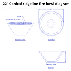 Slick Rock Conical RidgeLine Fire Bowl