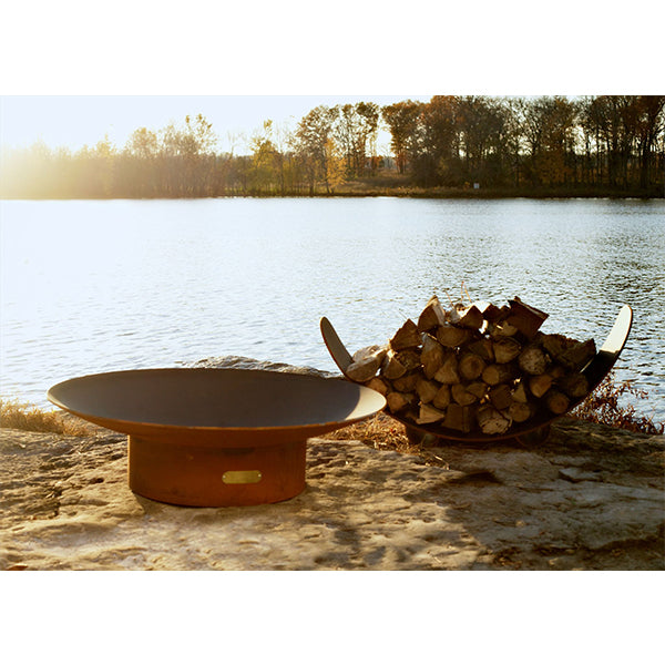  Asia 36 Fire Pit at the lake, with woods