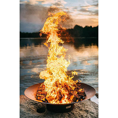 Asia 48 Fire Pit with fire 