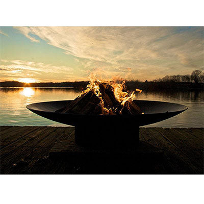 Asia 48 Fire Pit wood burning at lake