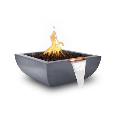 The Outdoor Plus Avalon Concrete Fire & Water Bowl Gray