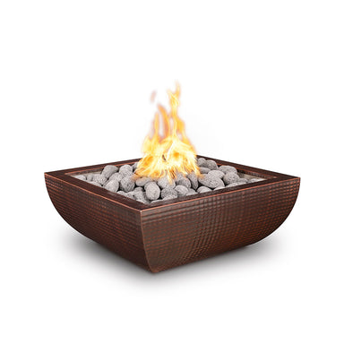 Avalon Metal Fire Bowl - Hammered Copper , with fire