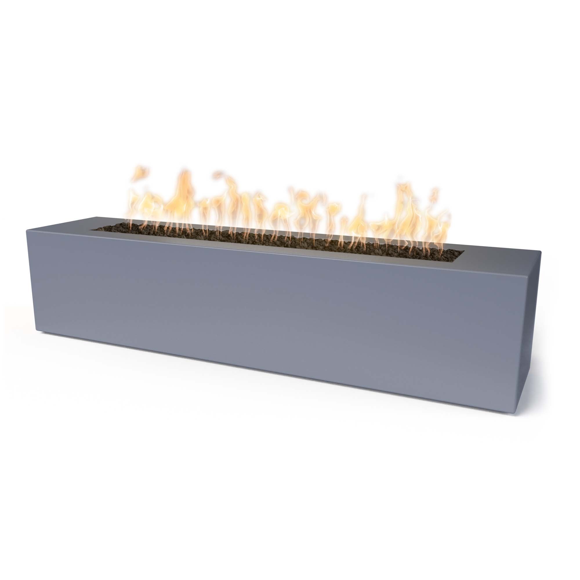 72" x 16" Carmen Fire Pit Gray Powdercoat