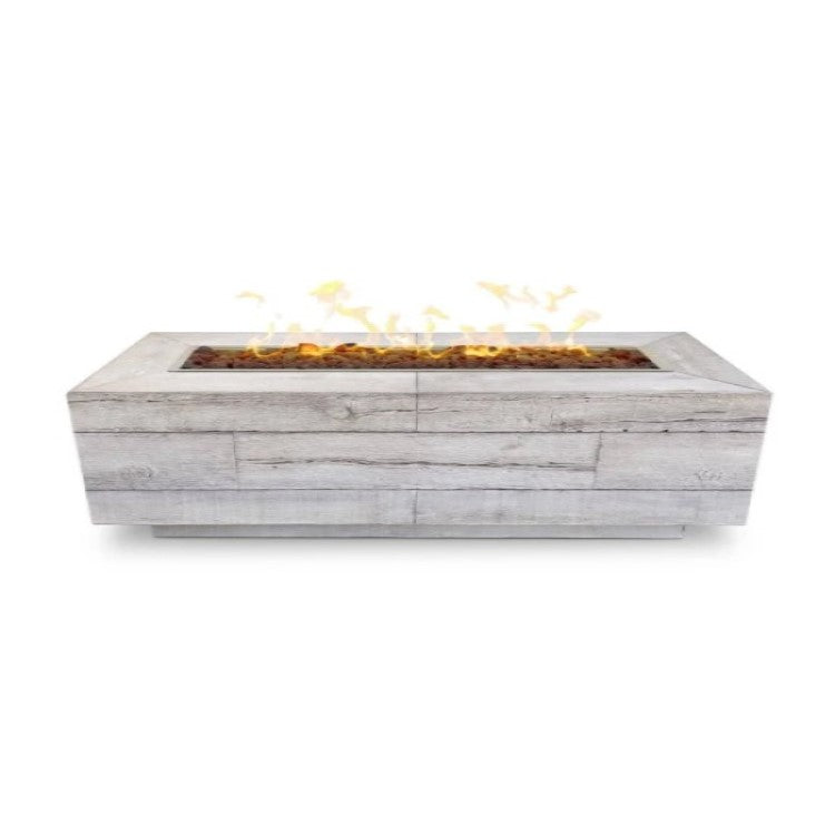 Catalina Wood Grain Fire Pit Ivory
