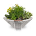 Cazo Planter & Water Bowl-Wood Grain Concrete Ivory