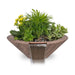 Cazo Planter & Water Bowl-Wood Grain Concrete Oak