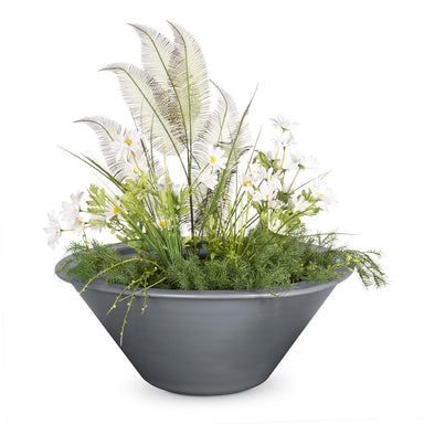 Cazo Powder Coated Steel Planter Bowl - Gray