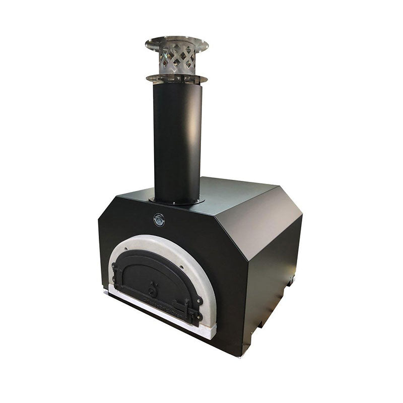 Chicago Brick Oven 500 Countertop Wood Fired Pizza Oven -Solar Black color , Side View