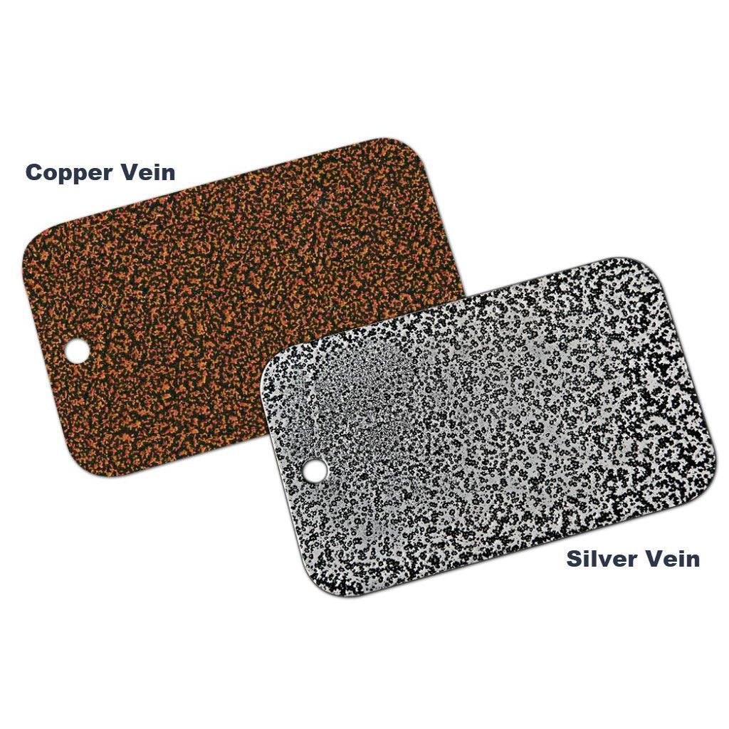 Copper Vein and Silver Vein Swatches