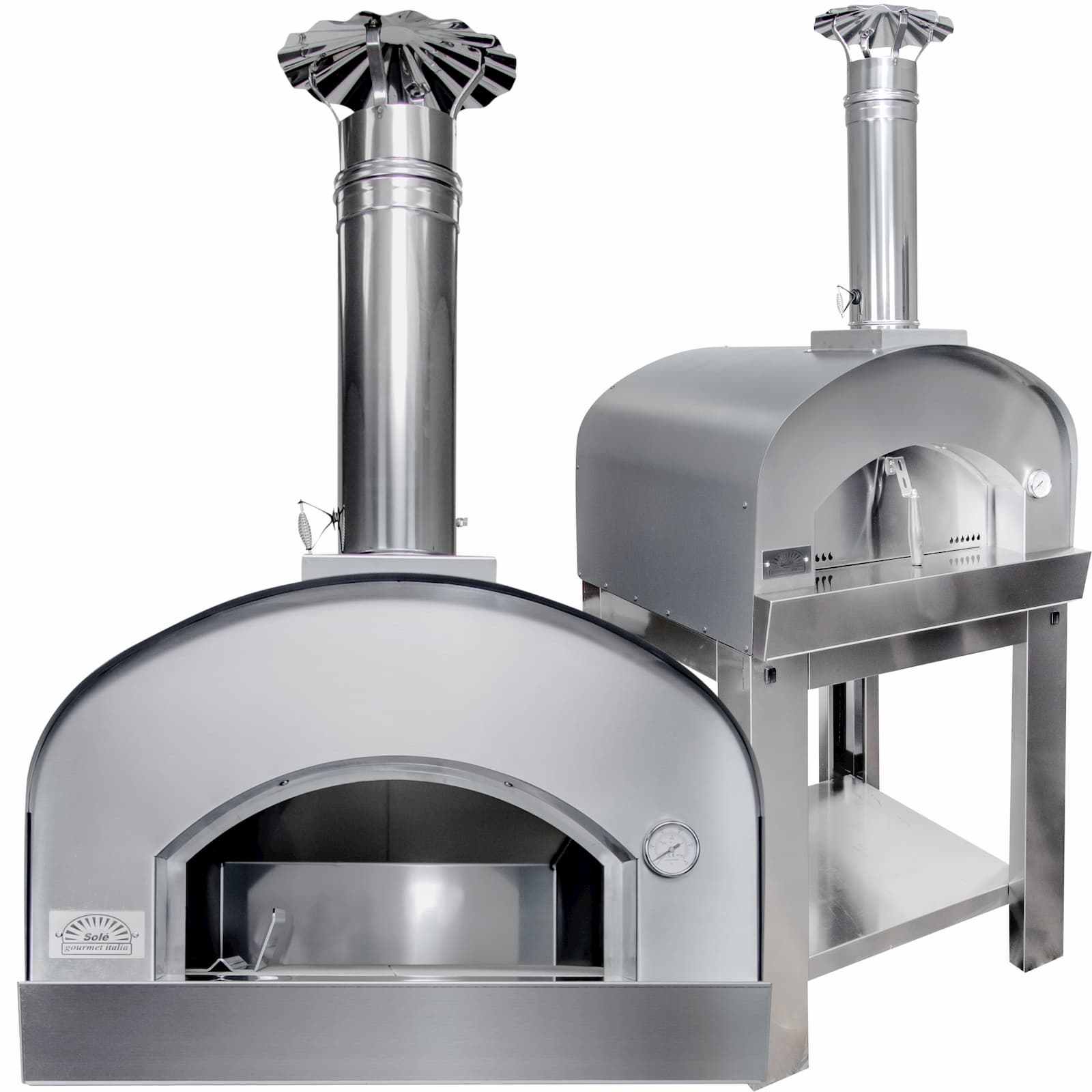 Solé Gourmet 24 Inch Italia Wood Fired Oven with Cart