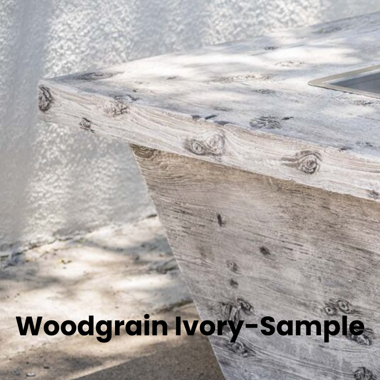 The Outdoor Plus Sedona Planter & Water Bowl-Wood Grain Concrete