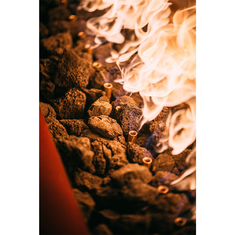 Fire Pit Art Linear 60 Fire Pit - Burning gas opening with Fire