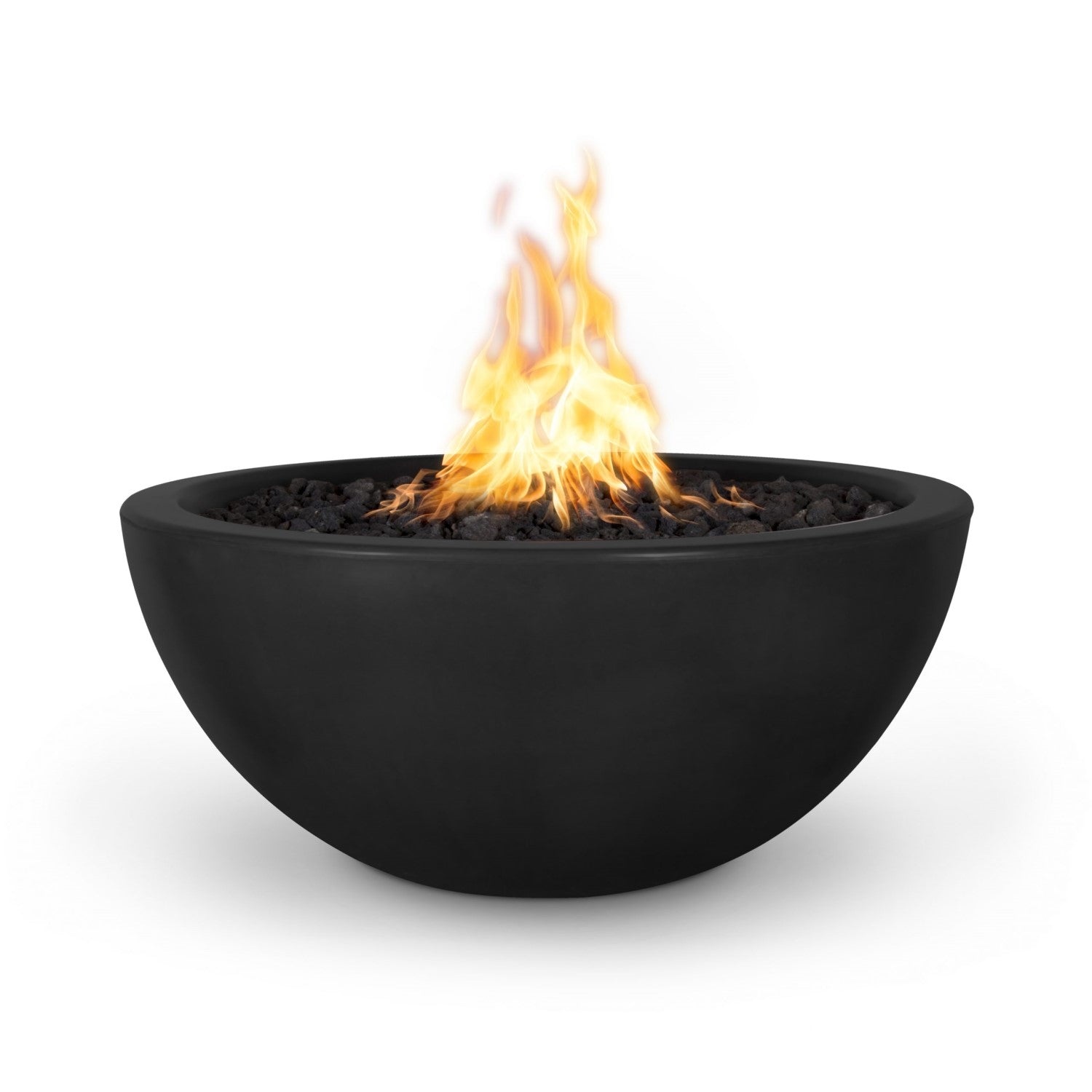 38" Luna Concrete Fire Pit Black